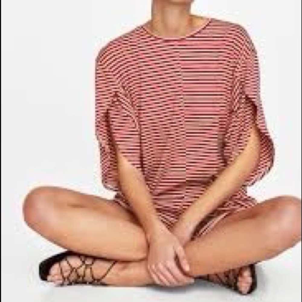 Zara striped jumpsuit